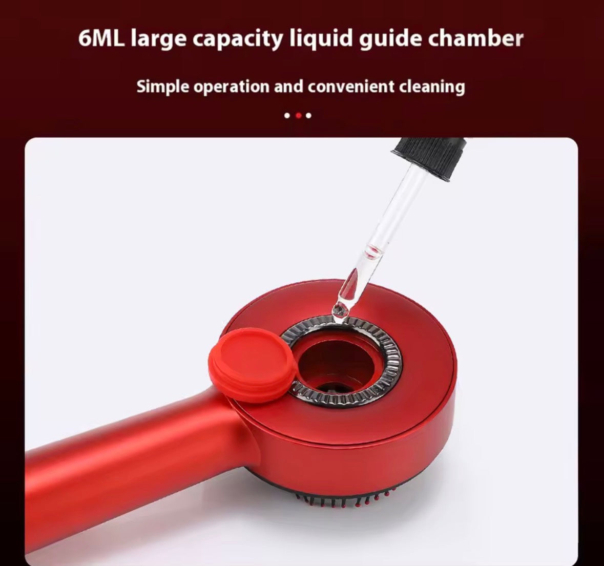 مشط مساج كهربائي بـ 3 أوضاع – محمول مع ضوء أحمر وليزر لتنشيط بصيلات الشعر + أداة توزيع الزيوت