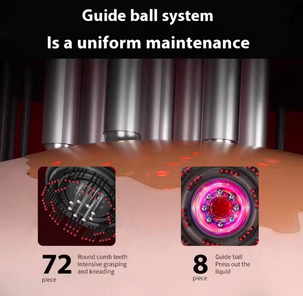 مشط مساج كهربائي بـ 3 أوضاع – محمول مع ضوء أحمر وليزر لتنشيط بصيلات الشعر + أداة توزيع الزيوت